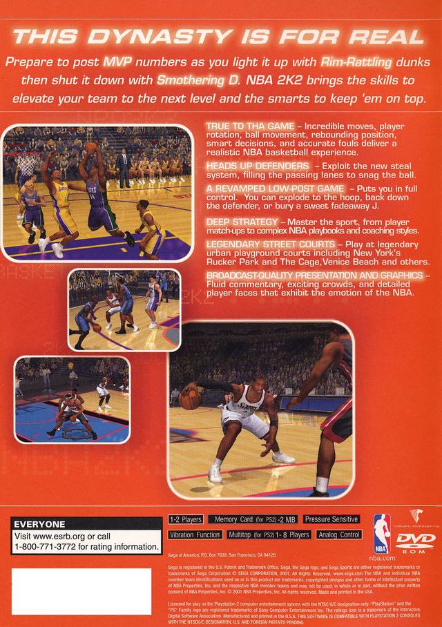 NBA 2K2 - (PS2) PlayStation 2 [Pre-Owned] Video Games Sega   
