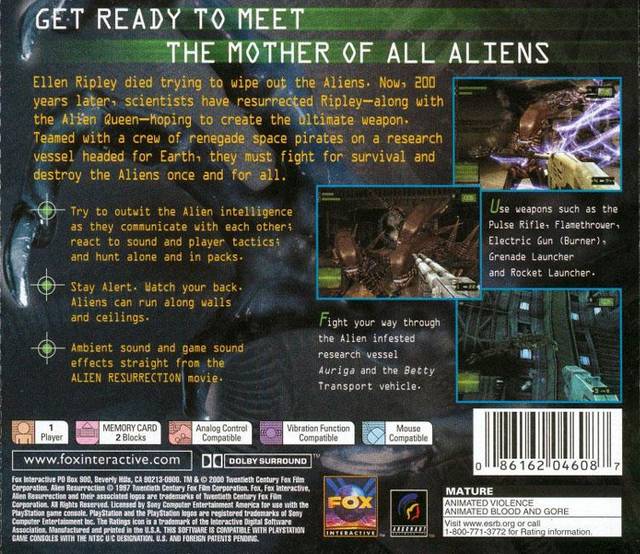 Alien Resurrection - (PS1) PlayStation 1 [Pre-Owned] Video Games Fox Interactive   