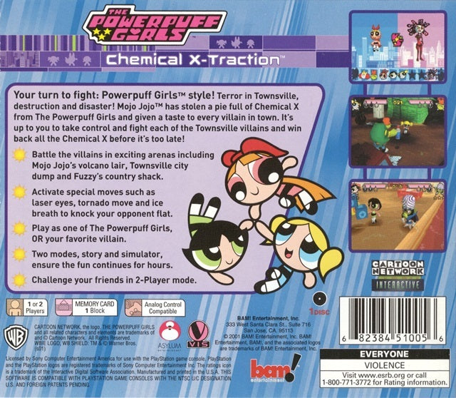 The Powerpuff Girls: Chemical X-Traction - (PS1) PlayStation 1 [Pre-Owned] Video Games Bam Entertainment   