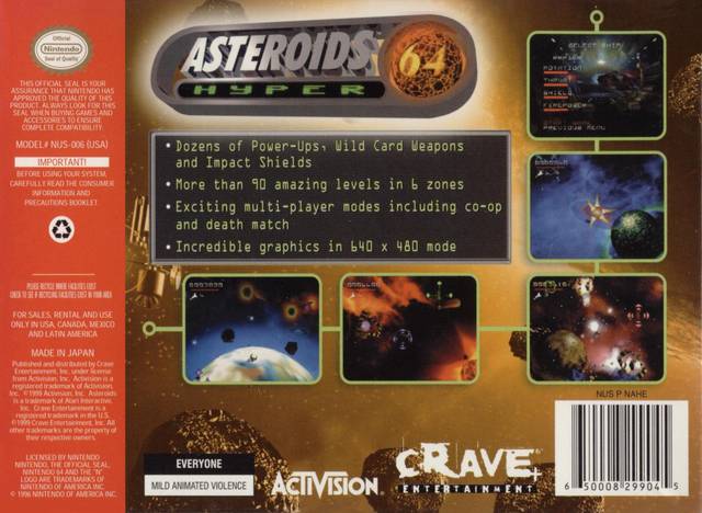 Asteroids Hyper 64 - (N64) Nintendo 64 [Pre-Owned] Video Games Crave   
