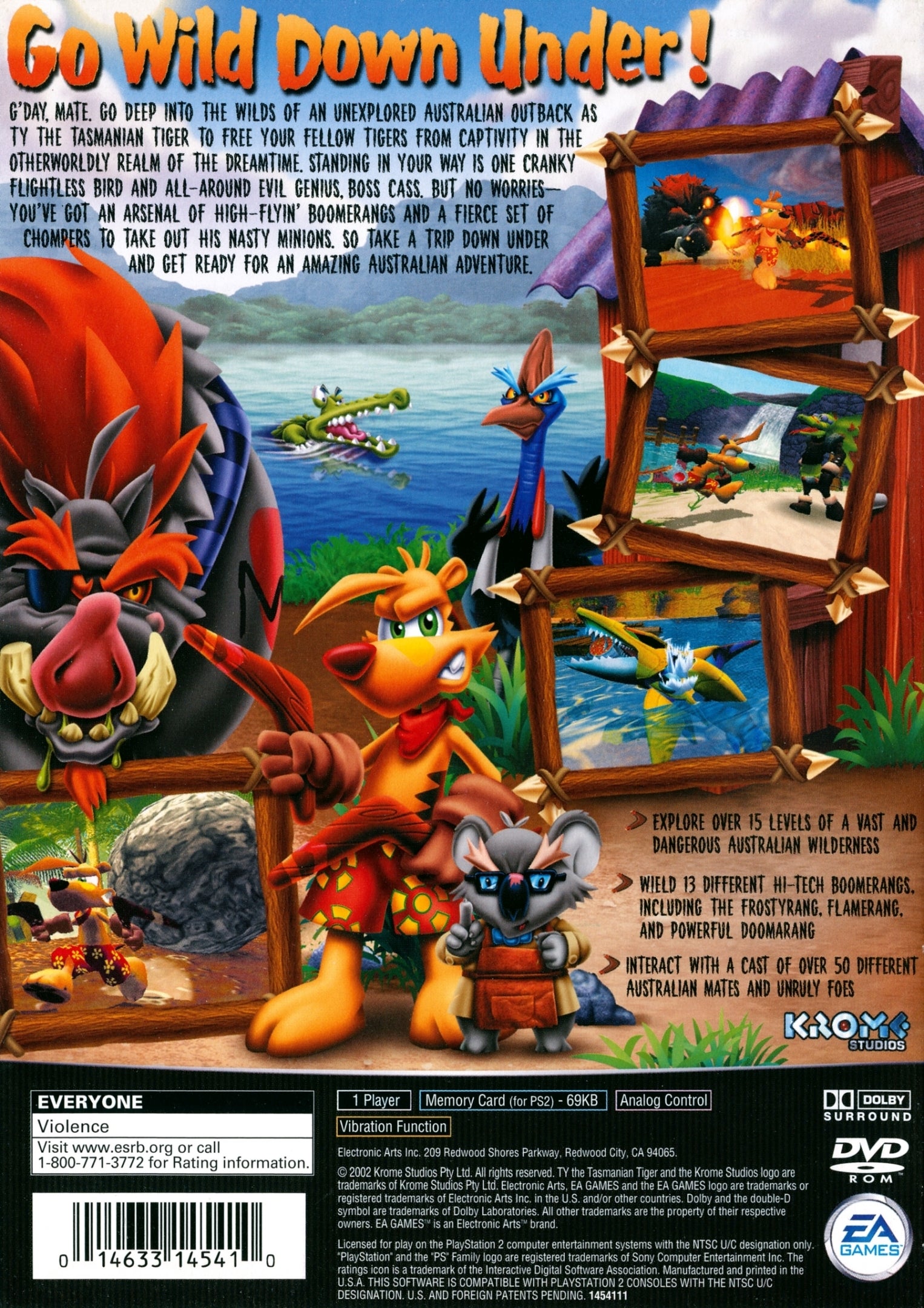 Ty the Tasmanian Tiger - (PS2) PlayStation 2 Video Games EA Games   