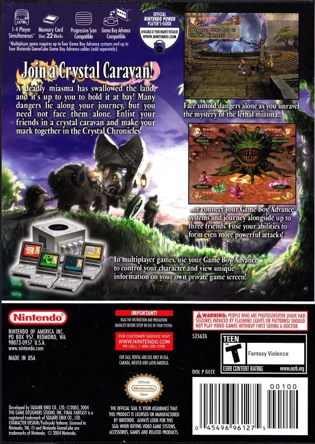 Final Fantasy Crystal Chronicles - (GC) GameCube Video Games Nintendo   