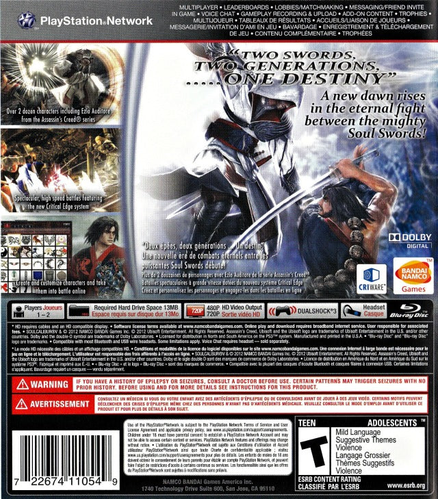 SoulCalibur V - (PS3) Playstation 3 [Pre-Owned] Video Games Bandai Namco Games   