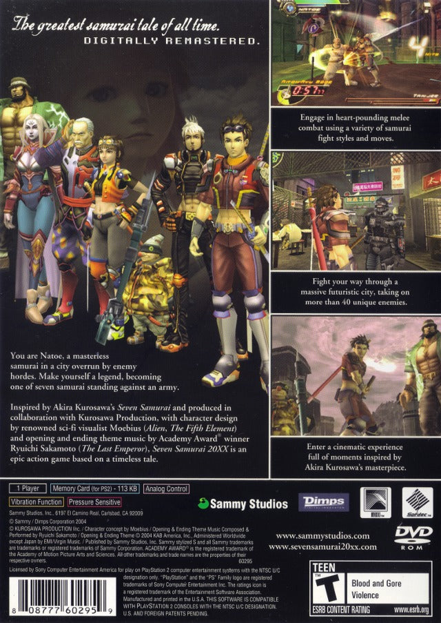 Seven Samurai 20XX - (PS2) PlayStation 2 [Pre-Owned] Video Games Sammy Studios   