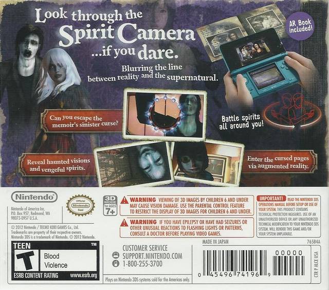 Spirit Camera: The Cursed Memoir - Nintendo 3DS [Pre-Owned] Video Games Nintendo   