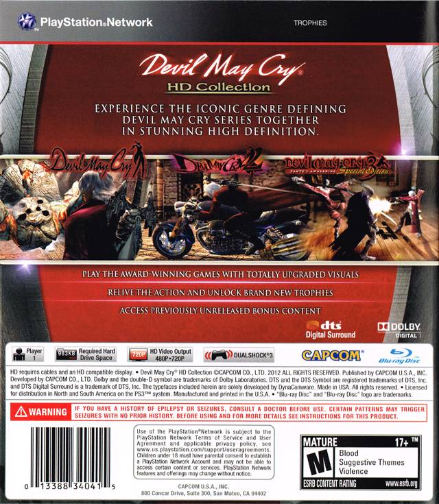 Devil May Cry HD Collection - (PS3) PlayStation 3 [Pre-Owned] Video Games Capcom   