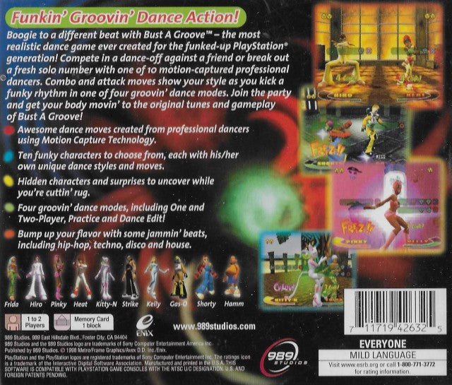 Bust A Groove - (PS1) PlayStation 1 [Pre-Owned] Video Games 989 Sports   