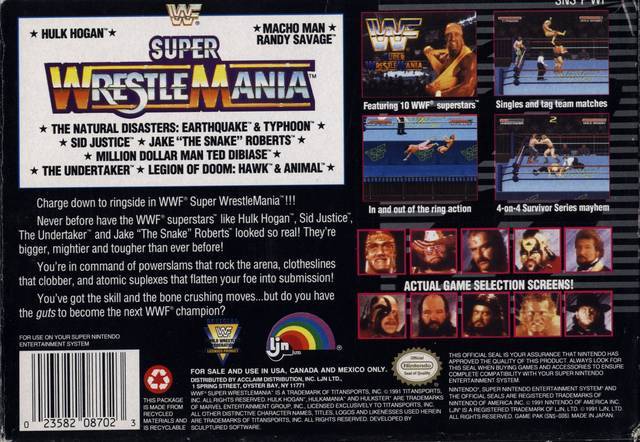 WWF Super WrestleMania - (SNES) Super Nintendo [Pre-Owned] Video Games LJN Ltd.   