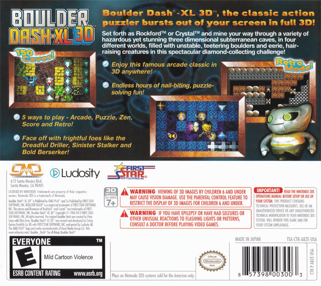 Boulder Dash-XL 3D - Nintendo 3DS [Pre-Owned] Video Games Giant Media Group   