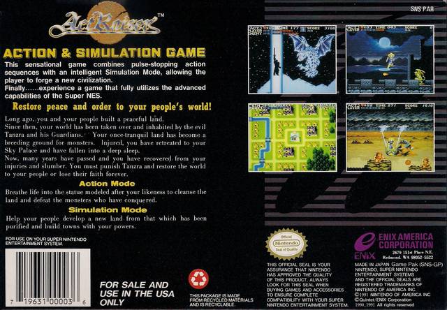 ActRaiser - (SNES) Super Nintendo [Pre-Owned] Video Games Enix Corporation   