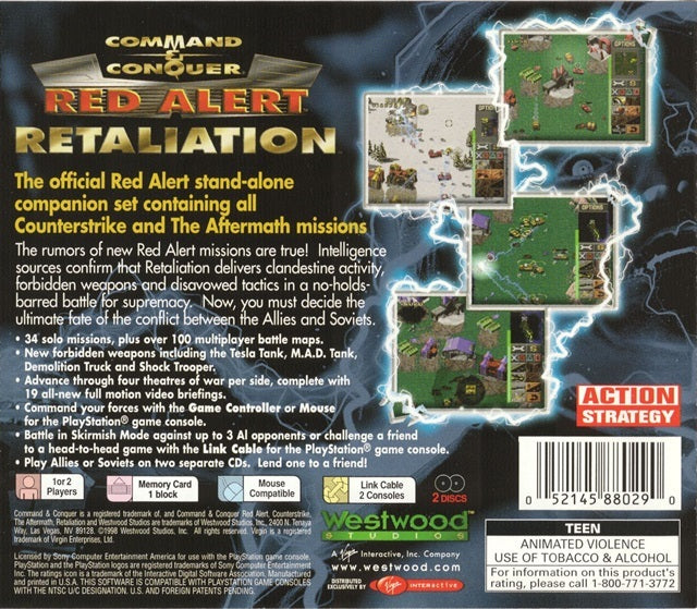 Command & Conquer: Red Alert - Retaliation - (PS1) PlayStation 1 [Pre-Owned] Video Games Westwood Studios   