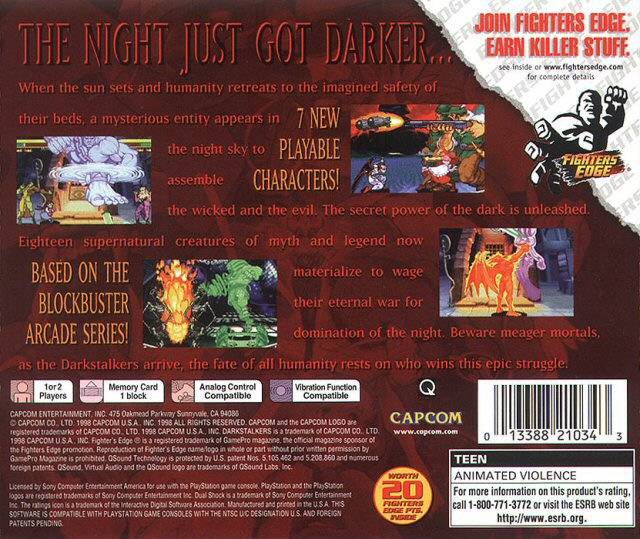 Darkstalkers 3 - (PS1) PlayStation 1 [Pre-Owned] Video Games Capcom   