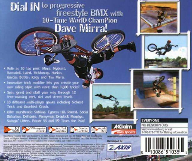 Dave Mirra Freestyle BMX - (DC) SEGA Dreamcast [Pre-Owned] Video Games Acclaim   