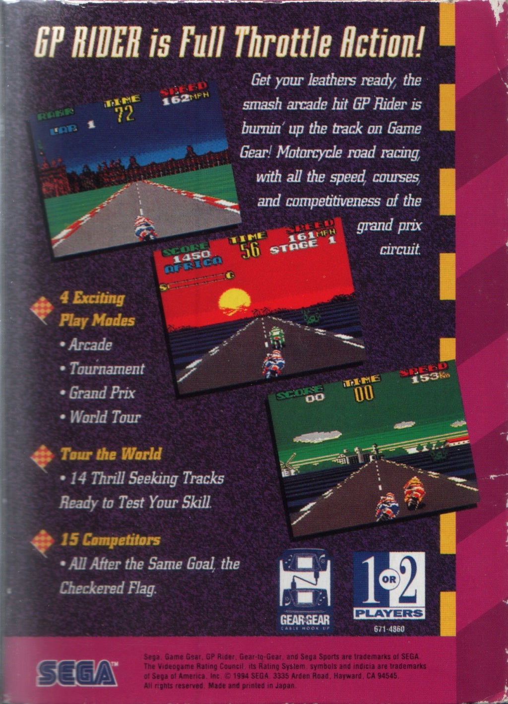 GP Rider - (SGG) SEGA GameGear [Pre-Owned] Video Games Sega   