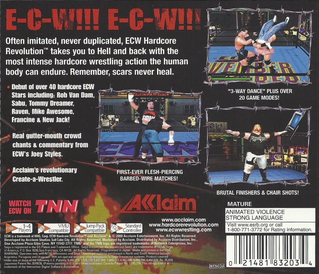 ECW Hardcore Revolution - (DC) SEGA Dreamcast [Pre-Owned] Video Games Acclaim   