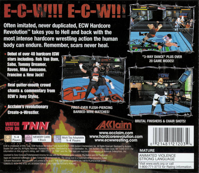 ECW Hardcore Revolution - (PS1) PlayStation 1 [Pre-Owned] Video Games Acclaim   