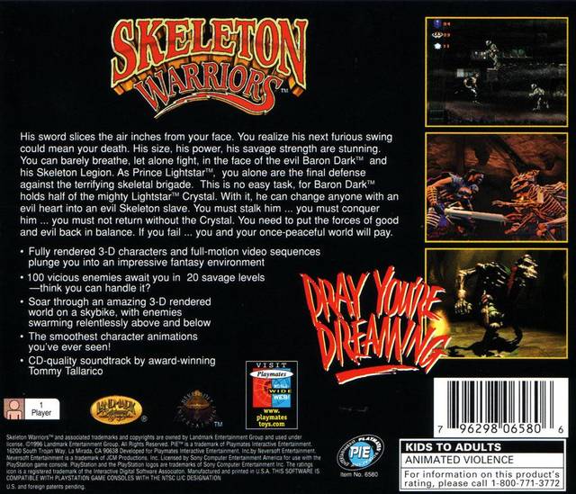 Skeleton Warriors - (PS1) PlayStation 1 [Pre-Owned] Video Games Playmates   