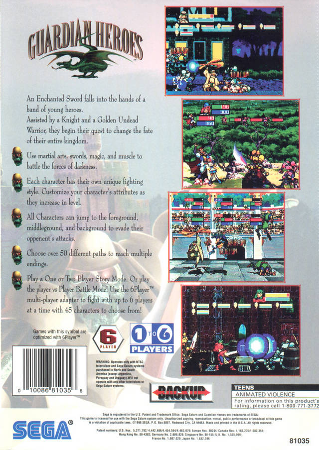 Guardian Heroes - (SS) SEGA Saturn [Pre-Owned] Video Games Sega   