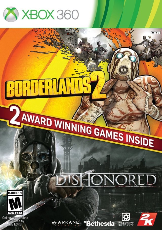 The Borderlands 2 & Dishonored Bundle - Xbox 360 Video Games 2K GAMES   