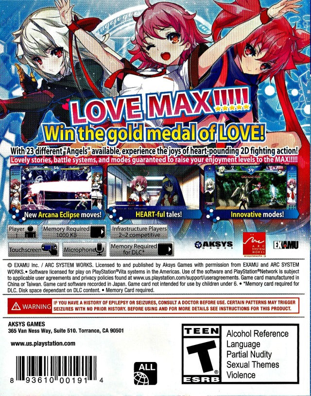 Arcana Heart 3: LOVE MAX!!!!! - (PSV) PlayStation Vita [Pre-Owned] Video Games Aksys Games   