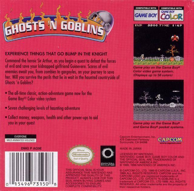Ghosts 'n Goblins - (GBC) Game Boy Color [Pre-Owned] Video Games Capcom   
