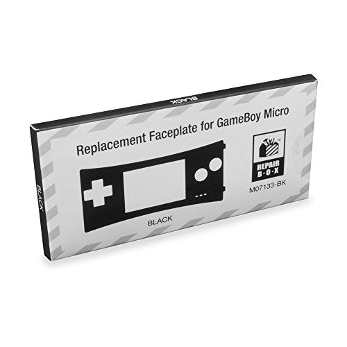 Game Boy Micro Replacement Faceplate (Black) - (GBA) Game Boy Advance Accessories RepairBox   