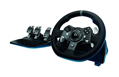 Logitech G920 Dual-Motor Feedback Driving Force Racing Wheel with Responsive Pedals for Xbox One Accessories Logitech   