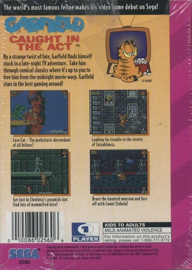 Garfield: Caught in the Act - SEGA GameGear [Pre-Owned] Video Games Sega   
