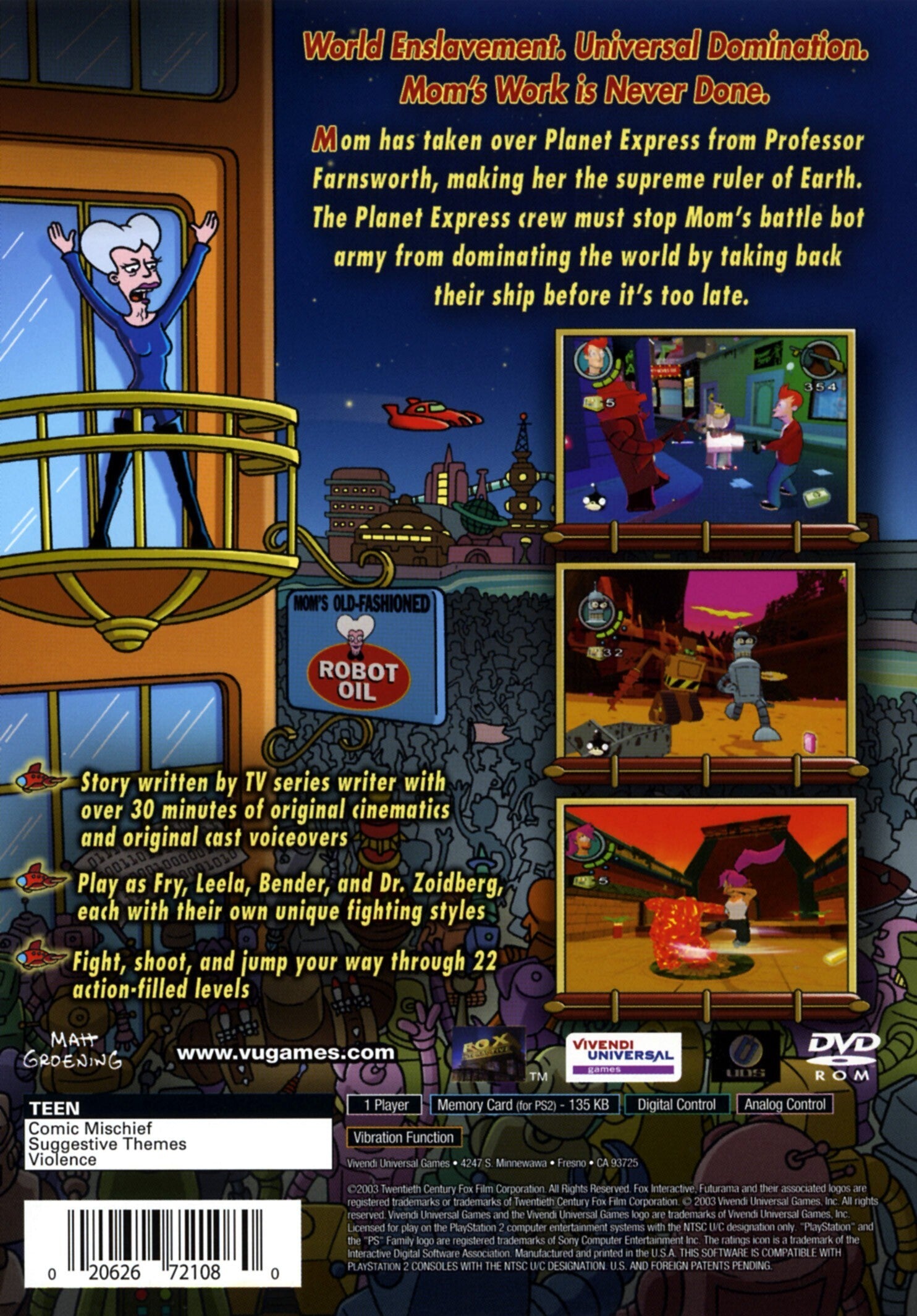Futurama - (PS2) PlayStation 2 [Pre-Owned] Video Games Vivendi Universal   