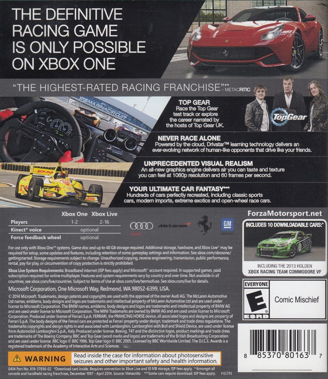 Forza Motorsport 5 (Racing Game of the Year Edition) - (XB1) Xbox One [Pre-Owned] Video Games Microsoft Game Studios   
