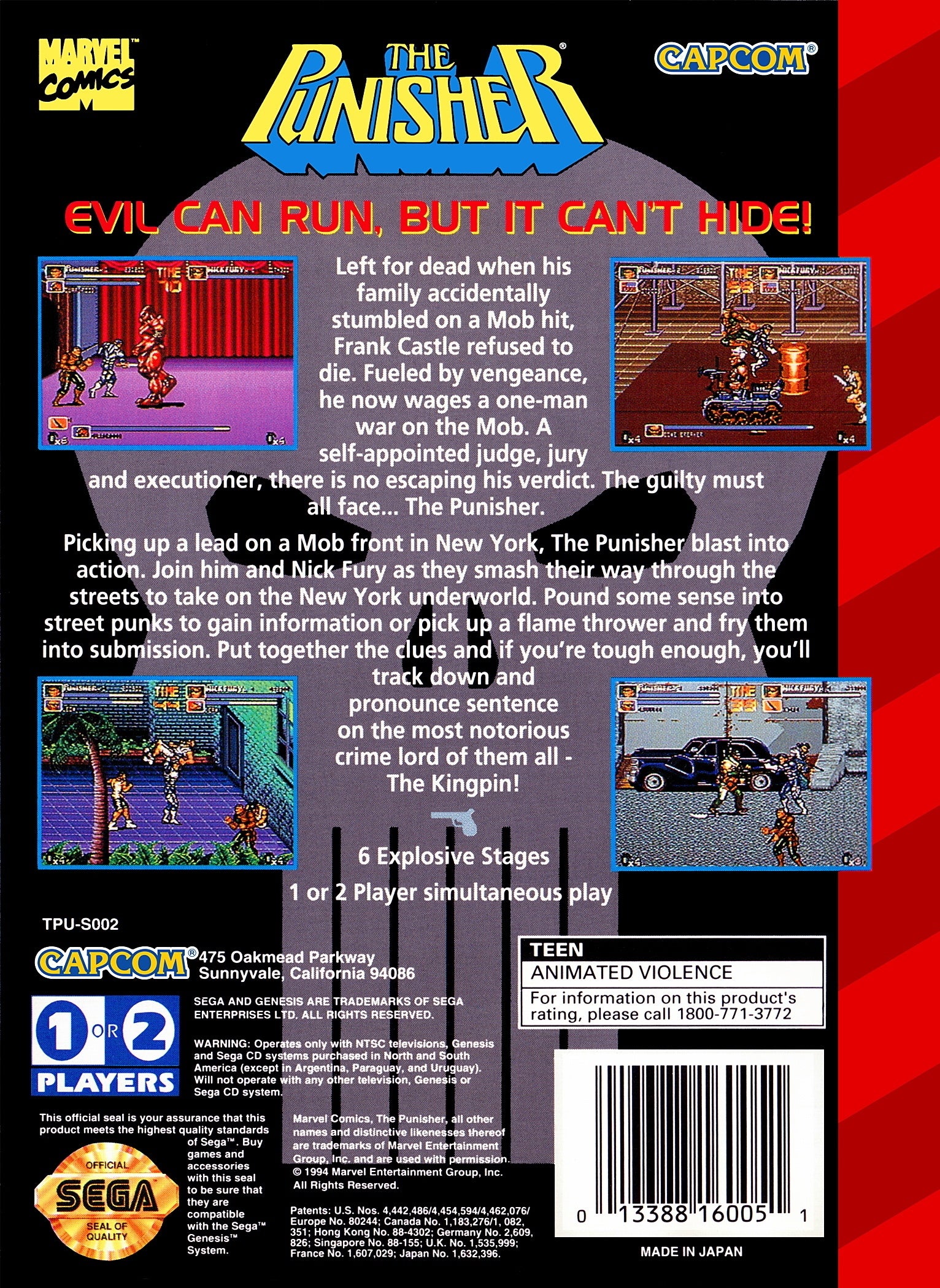 The Punisher - (SG) SEGA Genesis [Pre-Owned] Video Games Capcom   