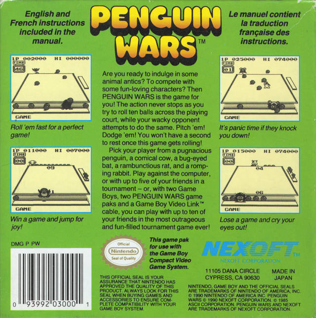 Penguin Wars - (GB) Game Boy [Pre-Owned] Video Games Nexoft   
