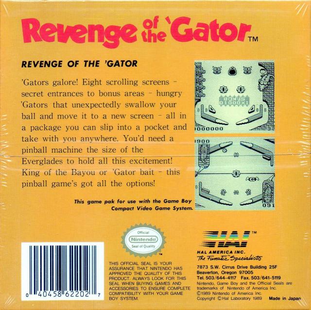 Revenge of the 'Gator - (GB) Game Boy [Pre-Owned] Video Games HAL Labs   
