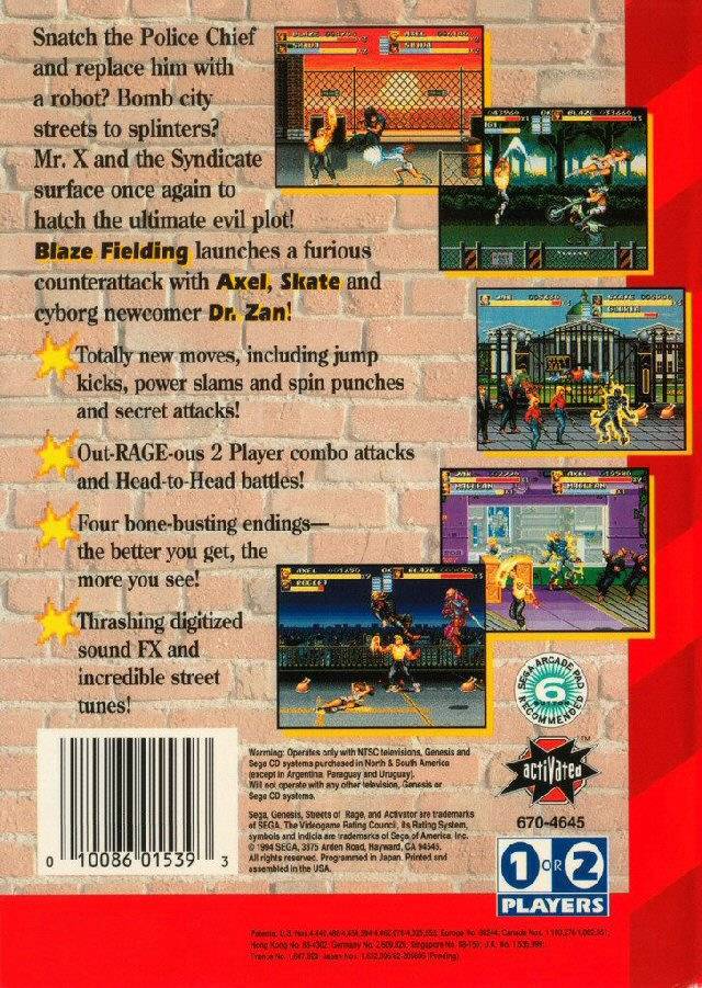 Streets of Rage 3 - SEGA Genesis [Pre-Owned] Video Games Sega   