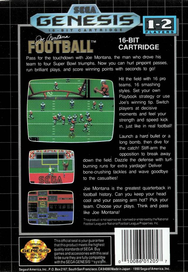 Joe Montana Football (Sega Classic) - (SG) SEGA Genesis [Pre-Owned] Video Games Sega   