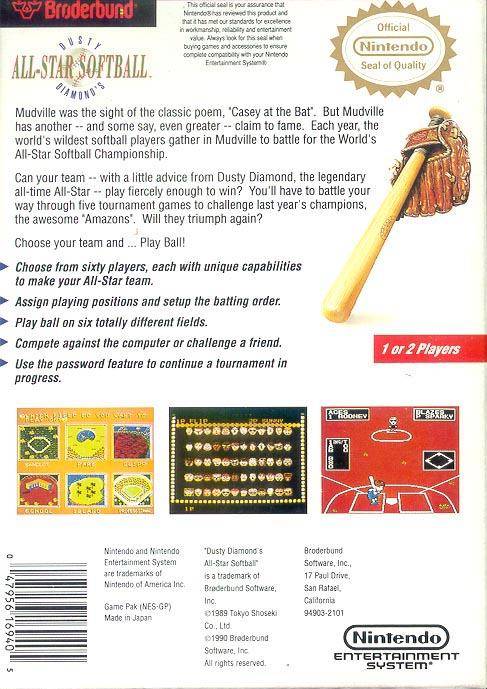 Dusty Diamond's All-Star Softball - (NES) Nintendo Entertainment System [Pre-Owned] Video Games Broderbund   