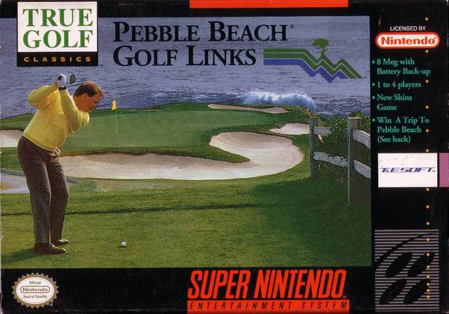 True Golf Classics: Pebble Beach Golf Links - (SNES) Super Nintendo [Pre-Owned] Video Games T&E Soft   