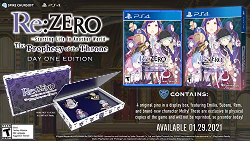 Re:ZERO – The Prophecy of the Throne Day One Edition – (PS4) PlayStation 4 Video Games Spike Chunsoft   