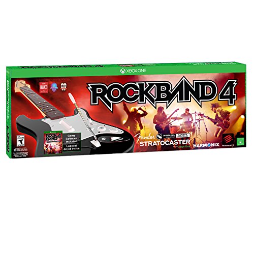 Rock Band 4 With Wireless Guitar Controller Bundle - (XB1) Xbox One Video Games Mad Catz   