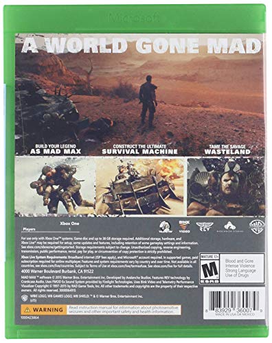 Mad Max - (XB1) Xbox One Video Games WB Games   