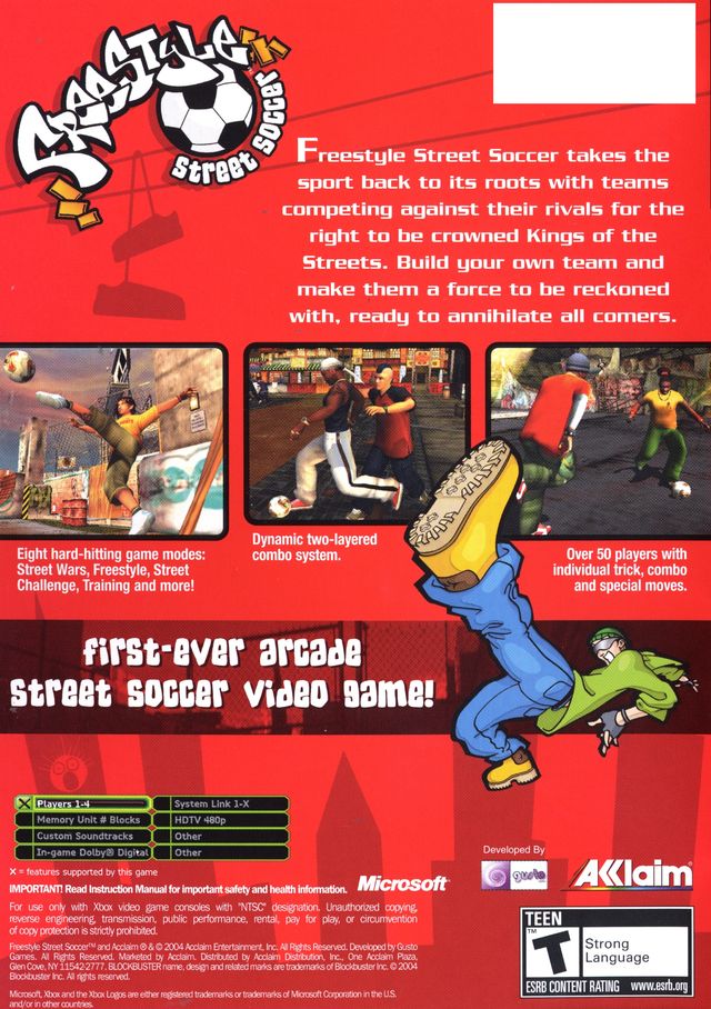 Freestyle Street Soccer - Xbox Video Games Acclaim   
