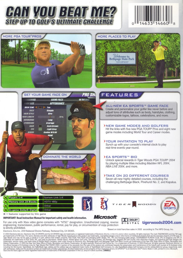 Tiger Woods PGA Tour 2004 - Xbox Video Games EA Sports   