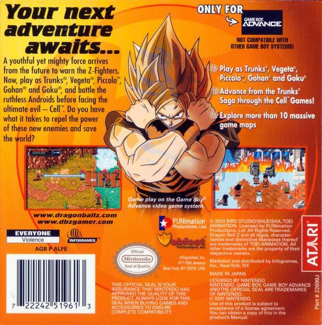 Dragon Ball Z: The Legacy of Goku II - (GBA) Game Boy Advance [Pre-Owned] Video Games Atari SA   
