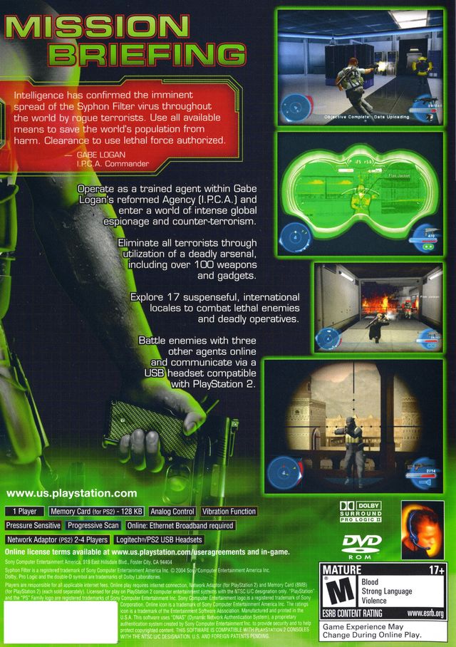 Syphon Filter: The Omega Strain - PlayStation 2 Video Games SCEA   