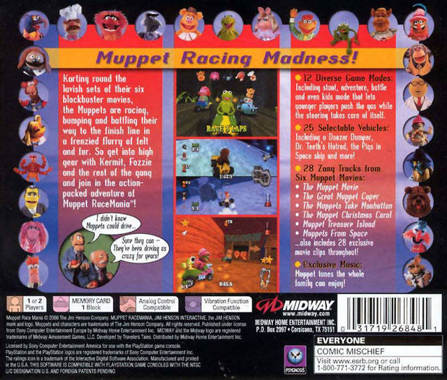 Muppet RaceMania - (PS1) PlayStation 1 [Pre-Owned] Video Games Midway   