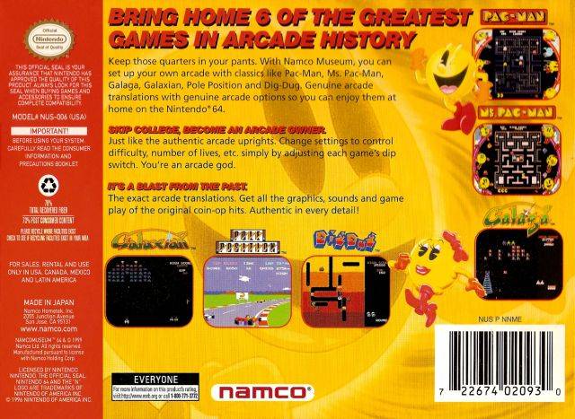 Namco Museum 64 - (N64) Nintendo 64 [Pre-Owned] Video Games Namco   