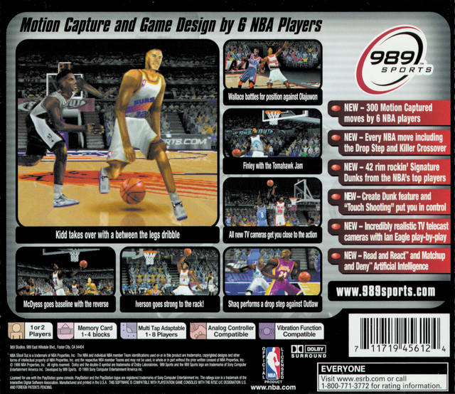 NBA ShootOut 2000 - (PS1) PlayStation 1 [Pre-Owned] Video Games 989 Sports   