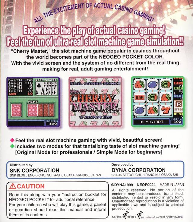 Neo Cherry Master Color - SNK NeoGeo Pocket Color (European Import) Video Games SNK   