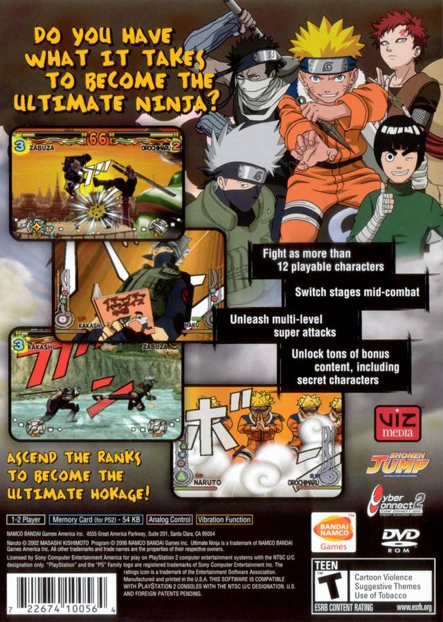 Naruto: Ultimate Ninja - (PS2) PlayStation 2 [Pre-Owned] Video Games Namco Bandai Games   