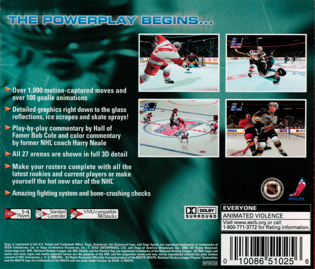NHL 2K (Sega All Stars) - (DC) SEGA Dreamcast Video Games Sega   